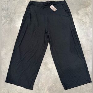 J. Jill Black Full-Leg Cropped Pants